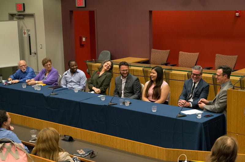 Drexel President John Fry joins a panel to talk about the University's history.